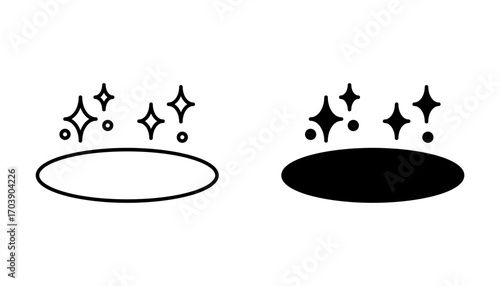 clean surface Icon set .Symbol isolated white background. vector illustration. color editable.