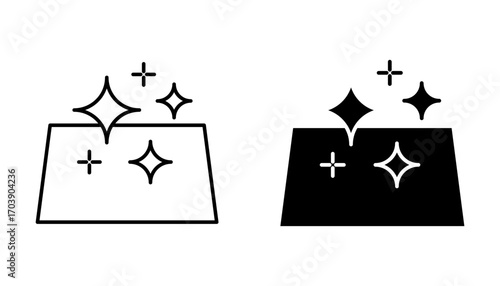 clean surface Icon set .Symbol isolated white background. vector illustration. color editable.