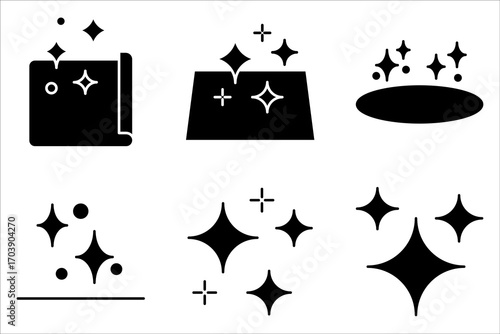 clean surface Icon set .Symbol isolated white background. vector illustration. color editable.