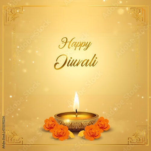 Luxurious Diwali Wishes Card