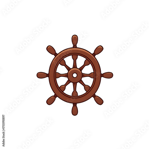 steering wheel isolated on white