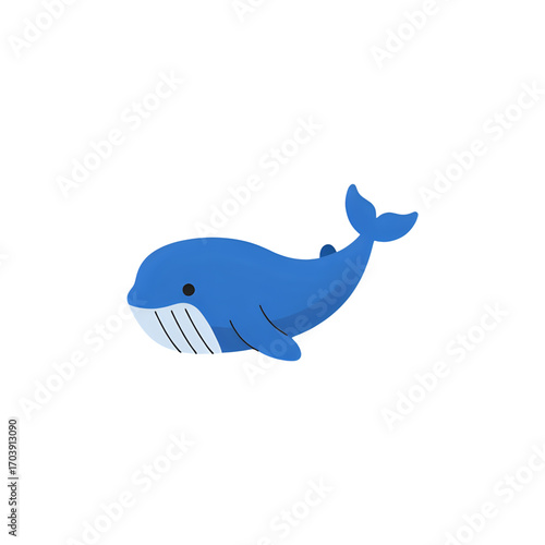 blue whale vector illustration