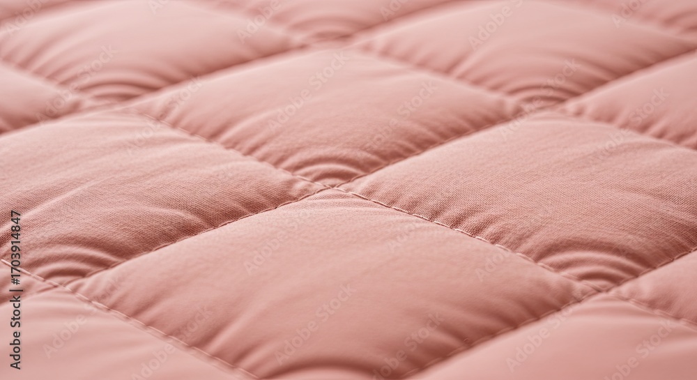 Obraz premium Quilted Pink Fabric Texture Detailed Close Up