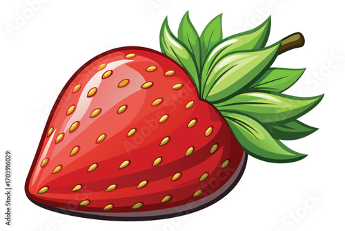 Vibrant and Luscious Strawberry Arrangement A Tempting Still Life of Nature's Candy and Green Leaves Promising Deliciousness and Freshness
