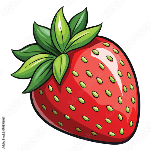 Vibrant and Luscious Strawberry Arrangement A Tempting Still Life of Nature's Candy and Green Leaves Promising Deliciousness and Freshness