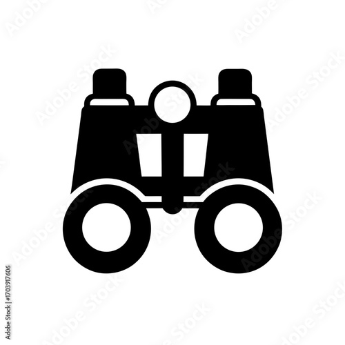 Illustration of binoculars on transparent background silhouette