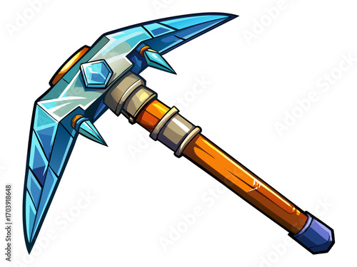 A high-quality vector illustration of an ice pick hammer, isolated on a white background