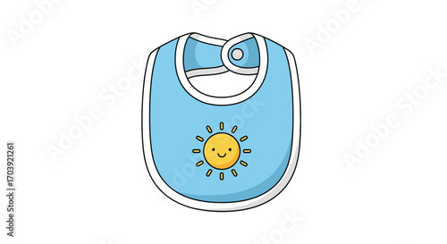 Vector of Baby Bib on White Background