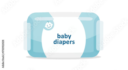 Vector Illustration of Baby Diaper Package