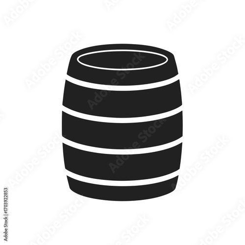 Illustration of barrel shape on transparent background silhouette