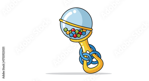 Vector of Colorful Baby Rattle