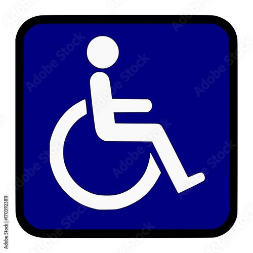 Clear accessibility symbol for wheelchair users indicating inclusive spaces and thoughtful design