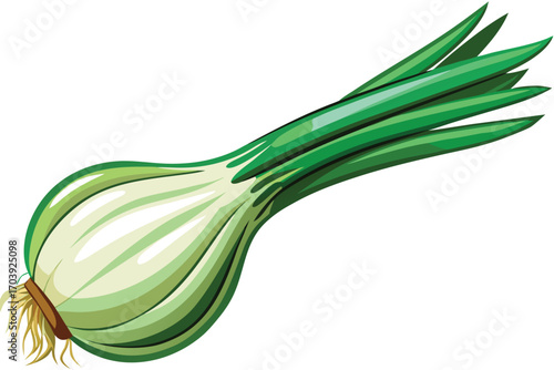 Fresh and Flavorful Green Onion A Vibrant and Versatile Culinary Ingredient Depicted in a Visually Appealing and Appetizing Manner