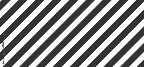 Seamless black and white diagonal stripe pattern vector, monochrome slanted lines geometric repeat background.