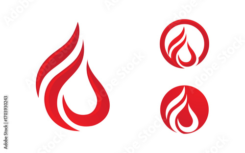 Flames Smoke Logo icon illustration vector design template v3.56