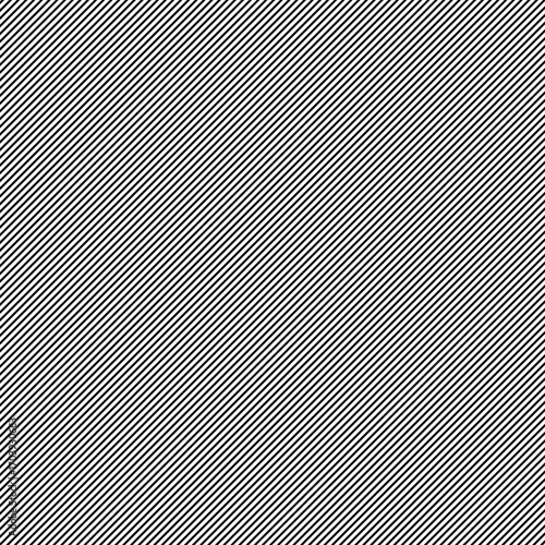 Seamless thin diagonal slash line pattern vector, abstract black and white stripes texture geometric background.
