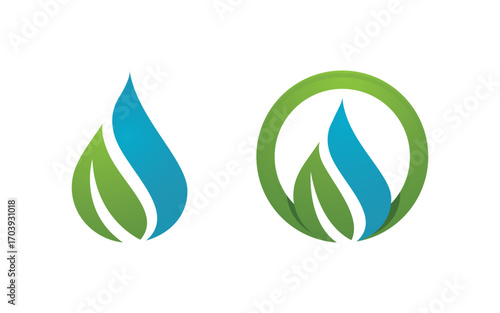 Water drop Plumbing Logo Template vector illustration v4.1