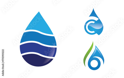 Water drop Plumbing Logo Template vector illustration v4.11