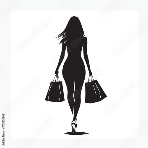 woman with shopping bags