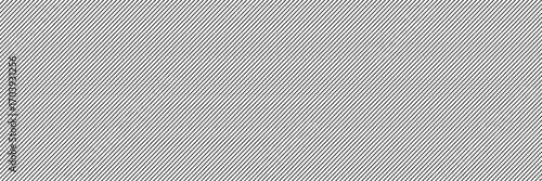 Seamless thin diagonal stripes pattern vector abstract black and white background.