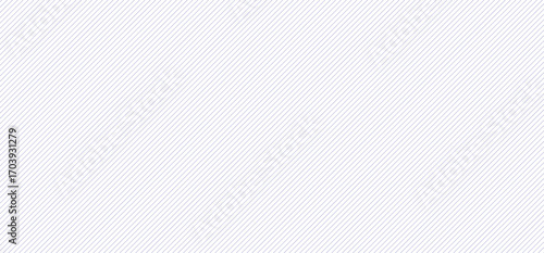 Seamless black and white thin diagonal stripes pattern vector background.