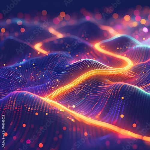 Wallpaper Mural abstract background. colorful wavy design wallpaper. creative graphic 2d illustration. trendy fluid cover with dynamic shapes flow.abstract flow. Torontodigital.ca