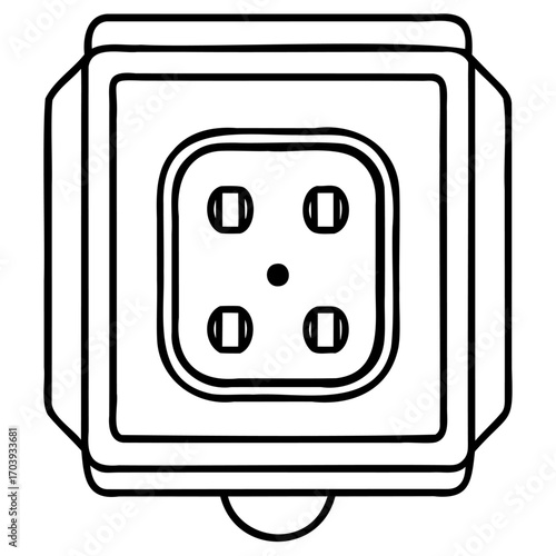 Dice pattern electrical switch socket outline diagram