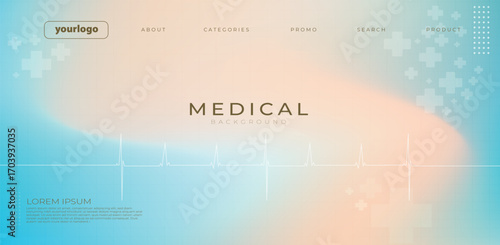 Clean blue medical background featuring an ECG heartbeat line, modern interface elements, and digital health icons. Perfect for healthcare presentations, hospital banners, medical websites, and pharma