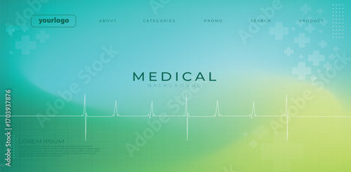 Clean blue medical background featuring an ECG heartbeat line, modern interface elements, and digital health icons. Perfect for healthcare presentations, hospital banners, medical websites, and pharma