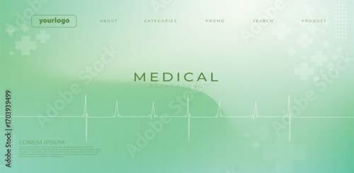 Clean blue medical background featuring an ECG heartbeat line, modern interface elements, and digital health icons. Perfect for healthcare presentations, hospital banners, medical websites, and pharma