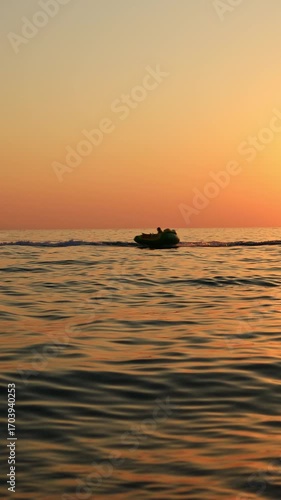 The silhouette of a gyro scooter floating in the sunset. A journey.