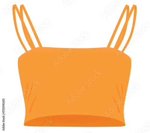 Orange crop sleeveless t shirt. vector illustration	

