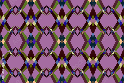 Seamless flannel colourful glow aesthetic abstract gradient line art shape wallpaper background pattern