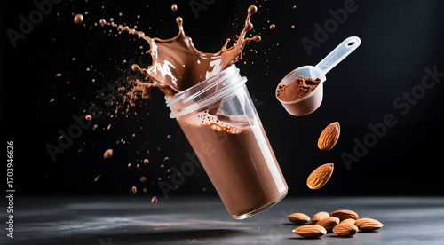 Protein Shake with Splash Motion