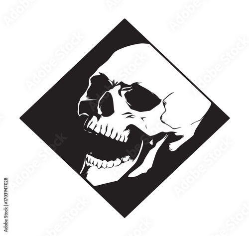 skull logo, laughing skull