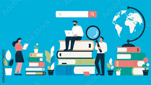 illustration of Exploring the World of Science vector design template
