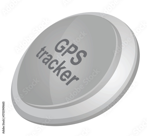 Grey GPS tracker. vector illustration