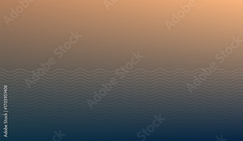 Abstract gradient background featuring a tan and slate blue color scheme with a subtle pattern of repeating sine wave lines running horizontally across the lower portion