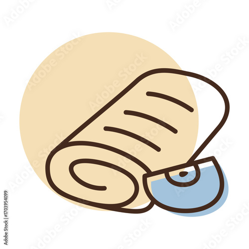 Classic Apple Strudel Pastry Icon