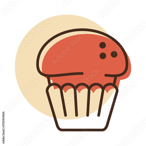 Delicious Freshly Baked Cupcake Icon