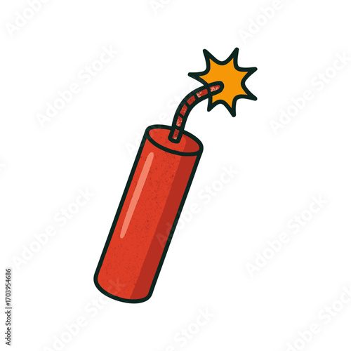 red dynamite explosive illustration isolated