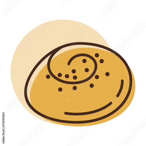  Delicious Swirled Poppy Seed Bun Icon