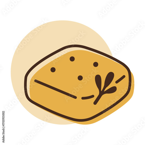 Fresh Baked Italian Focaccia Bread Icon