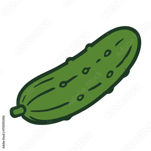 Cartoon cucumber vegetable illustration