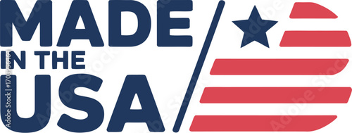 Made in usa product label american flag patriotic vector icon