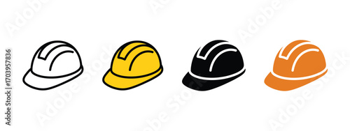 Protective helmet, work helmet, hardhat, protective Workwear icon vector. safety icons for engineering and building projects symbol. vector illustration.
