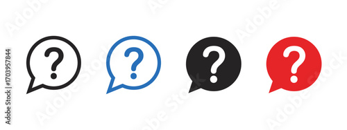 Question mark icon vector. inquiry, help, and information symbol. vector illustration.