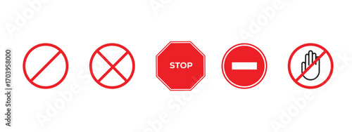 Stop sign icon vector. no entry icon for traffic, warnings, and safety symbol. vector illustration.