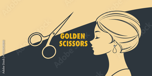 A cartoon vector illustration of a young girl with headphones listening to music, with her hair flowing in the wind
