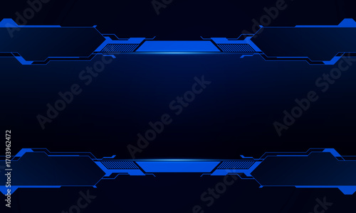 Sci fi futuristic user interface, HUD template frame design, Technology abstract background	
